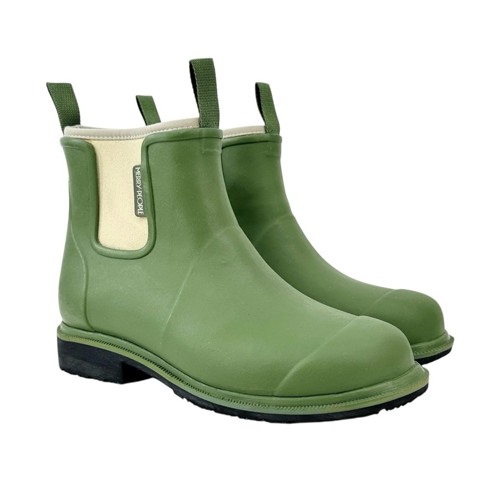 Merry People Bobbi Rain Boots in Pear Green - Green Waterproof Rubber Boots - 39